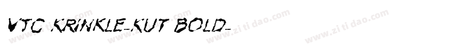 VTC Krinkle-Kut Bold字体转换